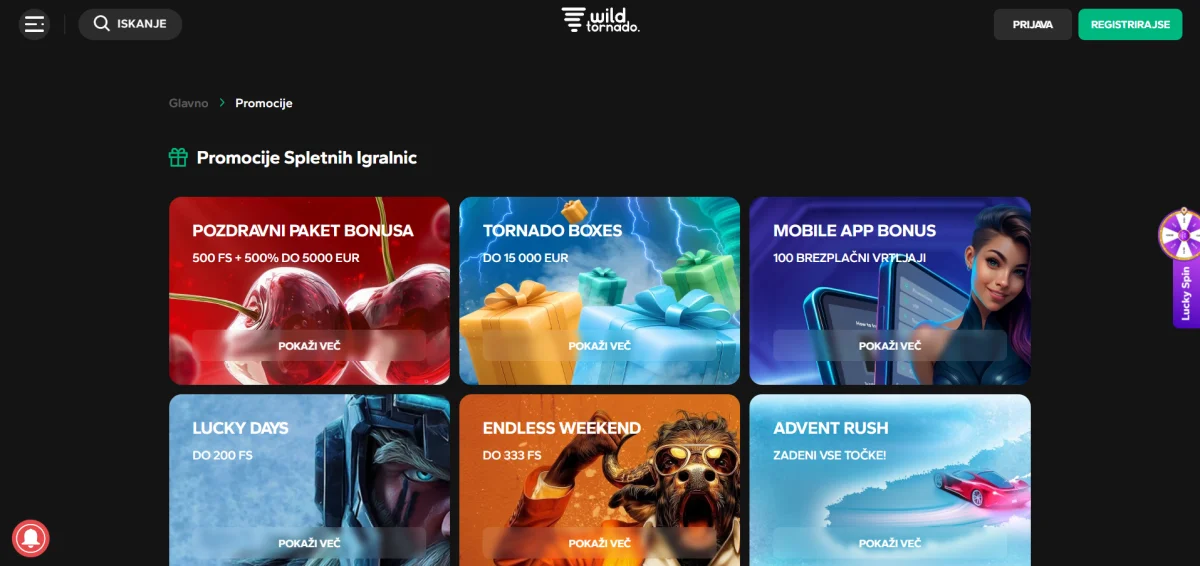 wildtornado online casino bonusi
